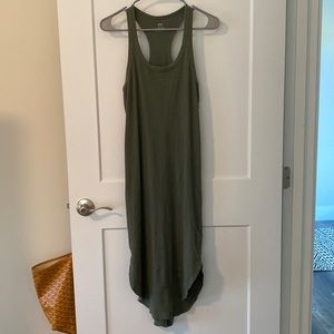 Green rib dress ca